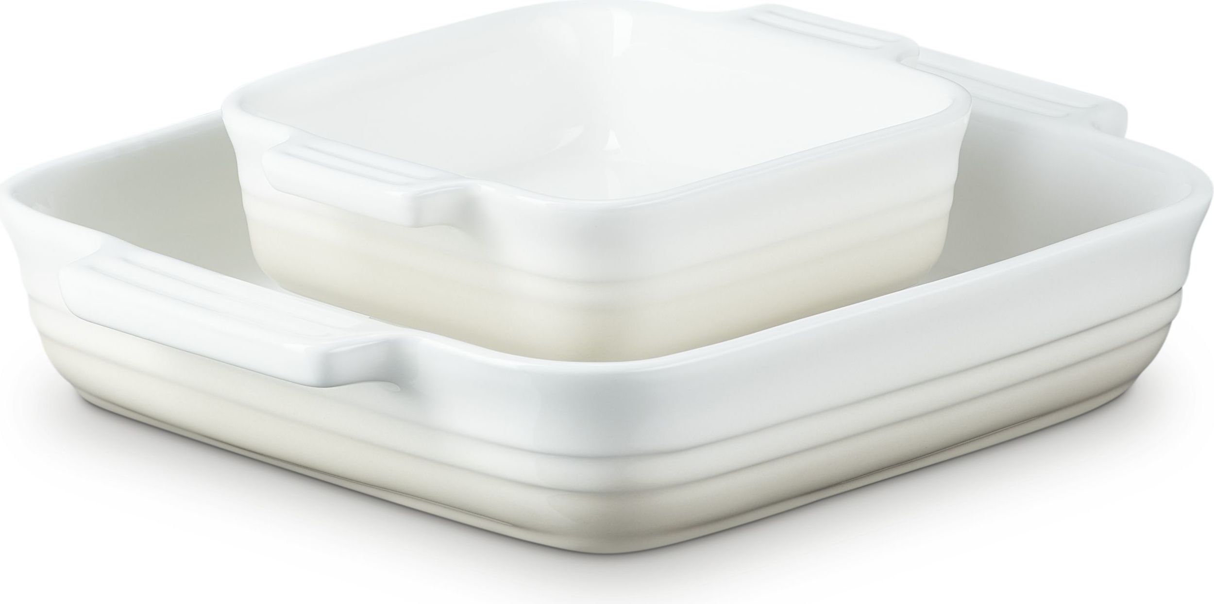 Formy do pieczenia Le Creuset kwadratowe 14 + 23 cm beżowe 2 szt.