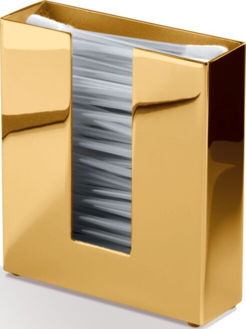 Pojemnik na patyczki kosmetyczne Corner złoty