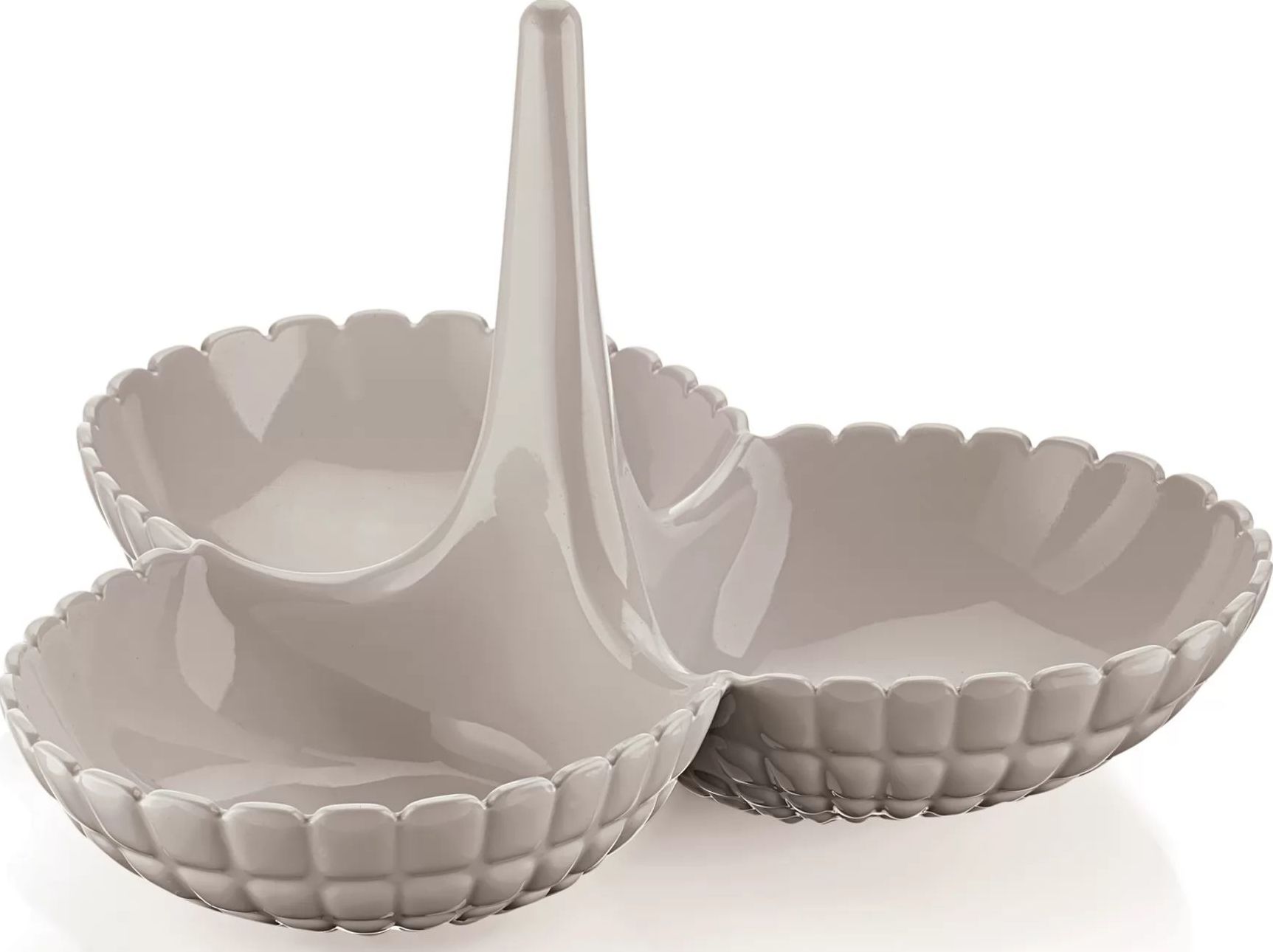 Miseczka na przekąski Tiffany taupe potrójna