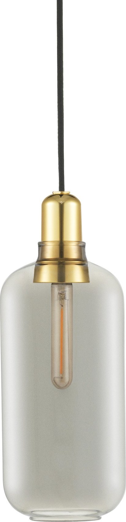 Lampa wisząca Amp podłużna złoty mosiądz