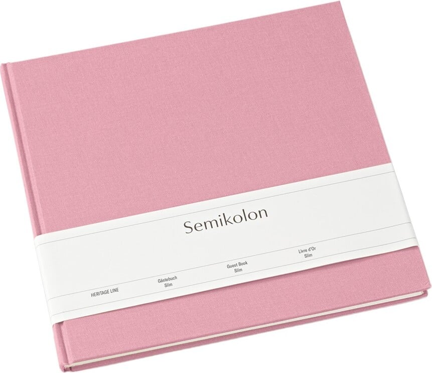 Księga gości Semikolon Slim różowa