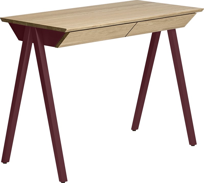 Biurko Vogel małe burgundowe nogi