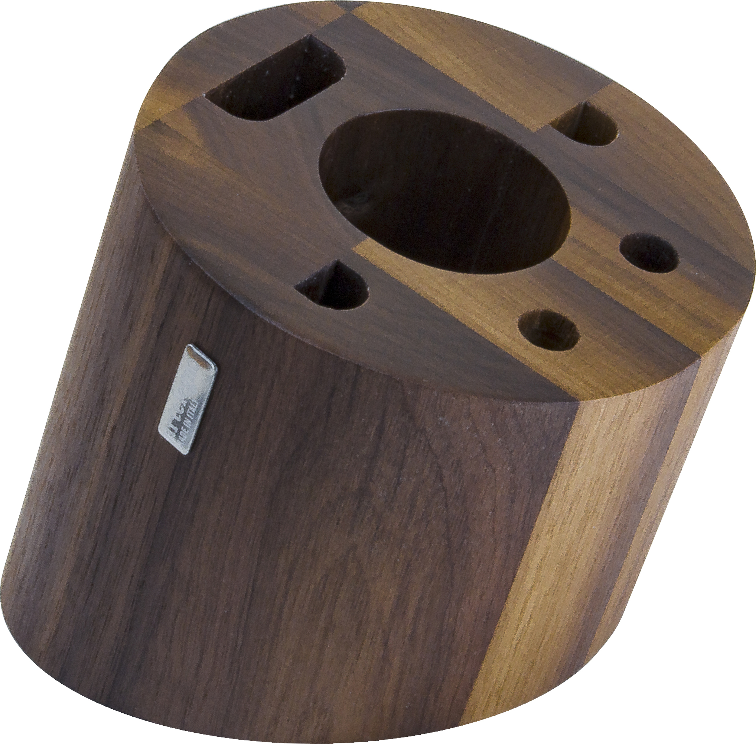 Organizer na akcesoria do manicure Artelegno okrągły z drewna orzechowego