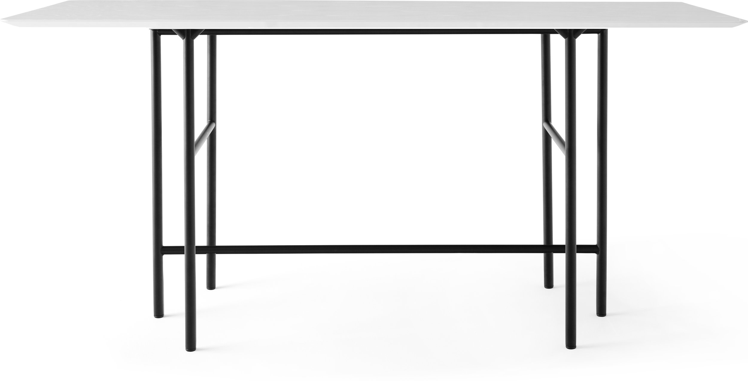 Stół barowy Snaregade prostokątny 92,7 cm jasnoszary na czarnych nogach