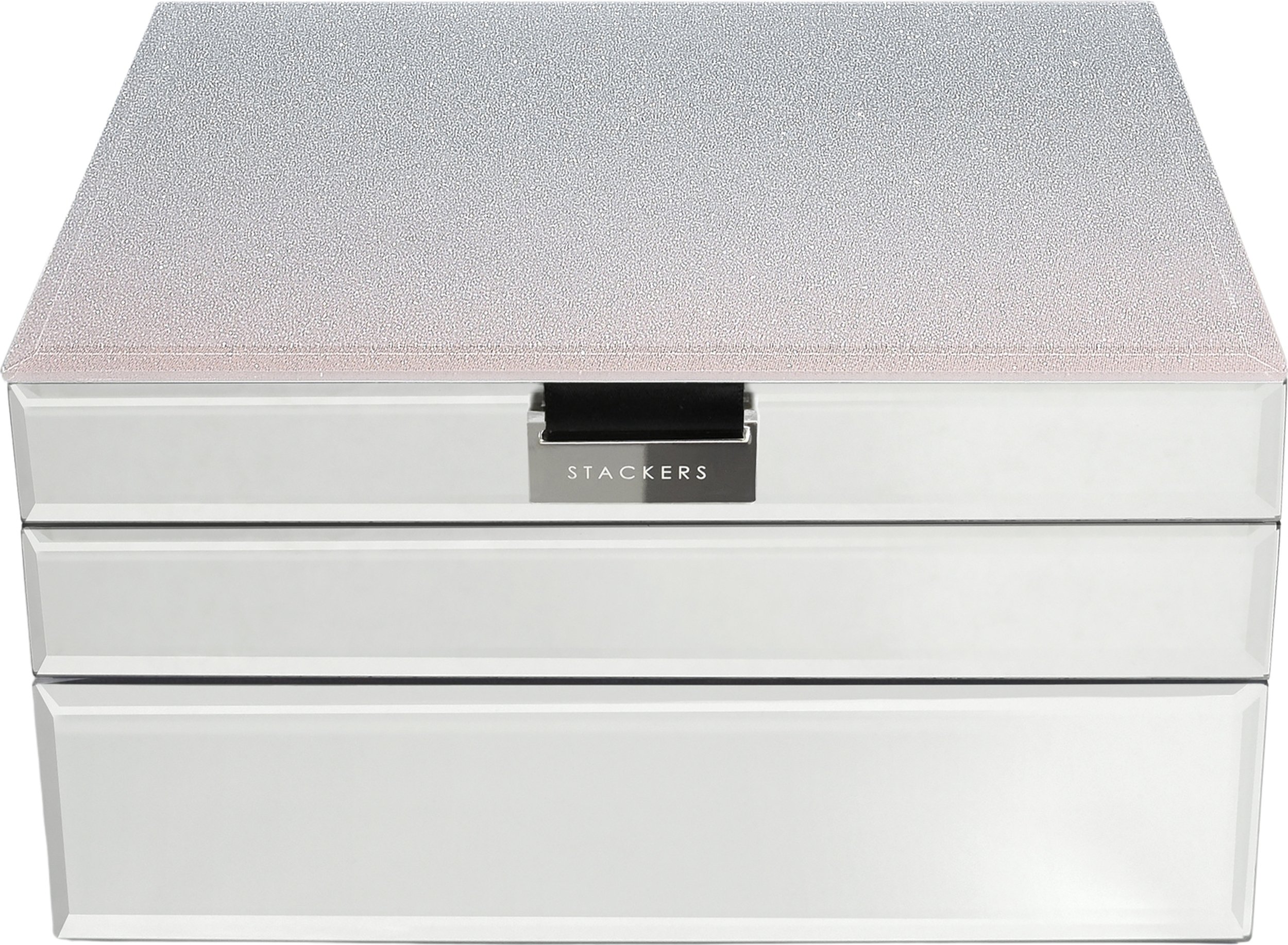 Szkatułka na biżuterię Stackers Glass Ombre potrójna różowa