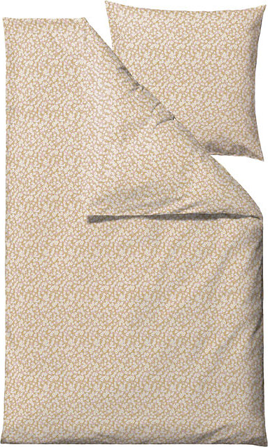 Pościel Bellis 135 x 200 cm żółta z poszewką na poduszkę 80 x 80 cm