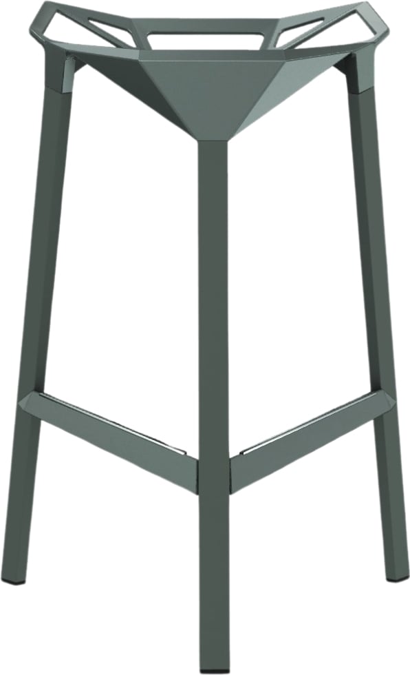 Stołek barowy Stool_One 74 cm szarozielony