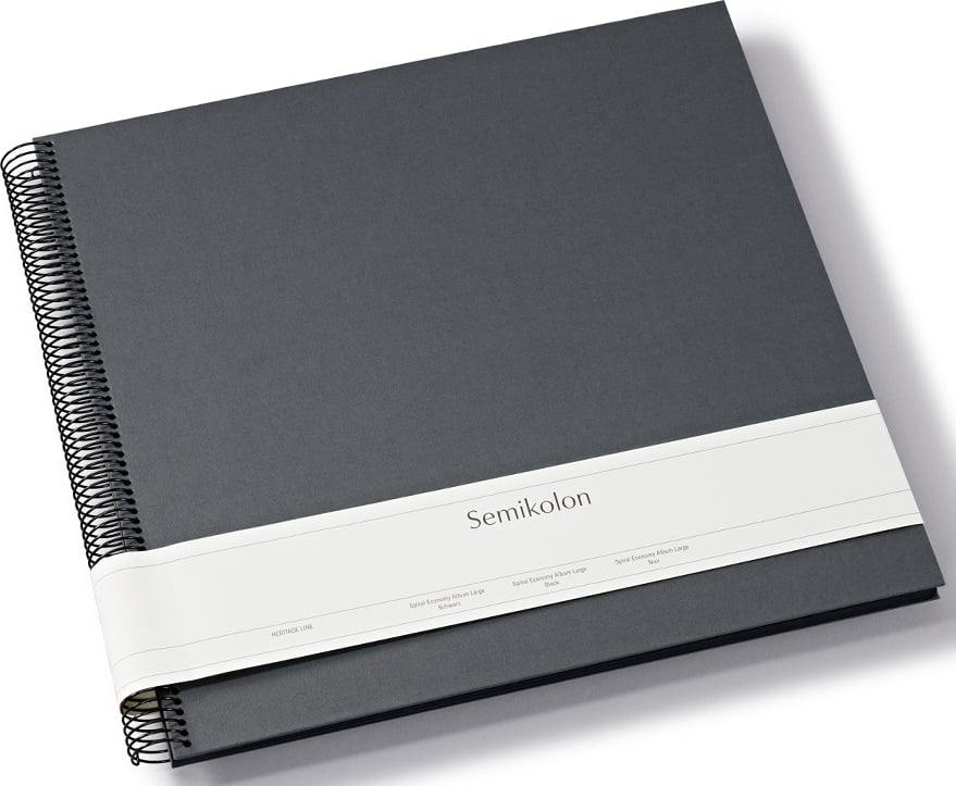 Album na zdjęcia Uni Economy duży ciemnoszary z czarnymi kartami