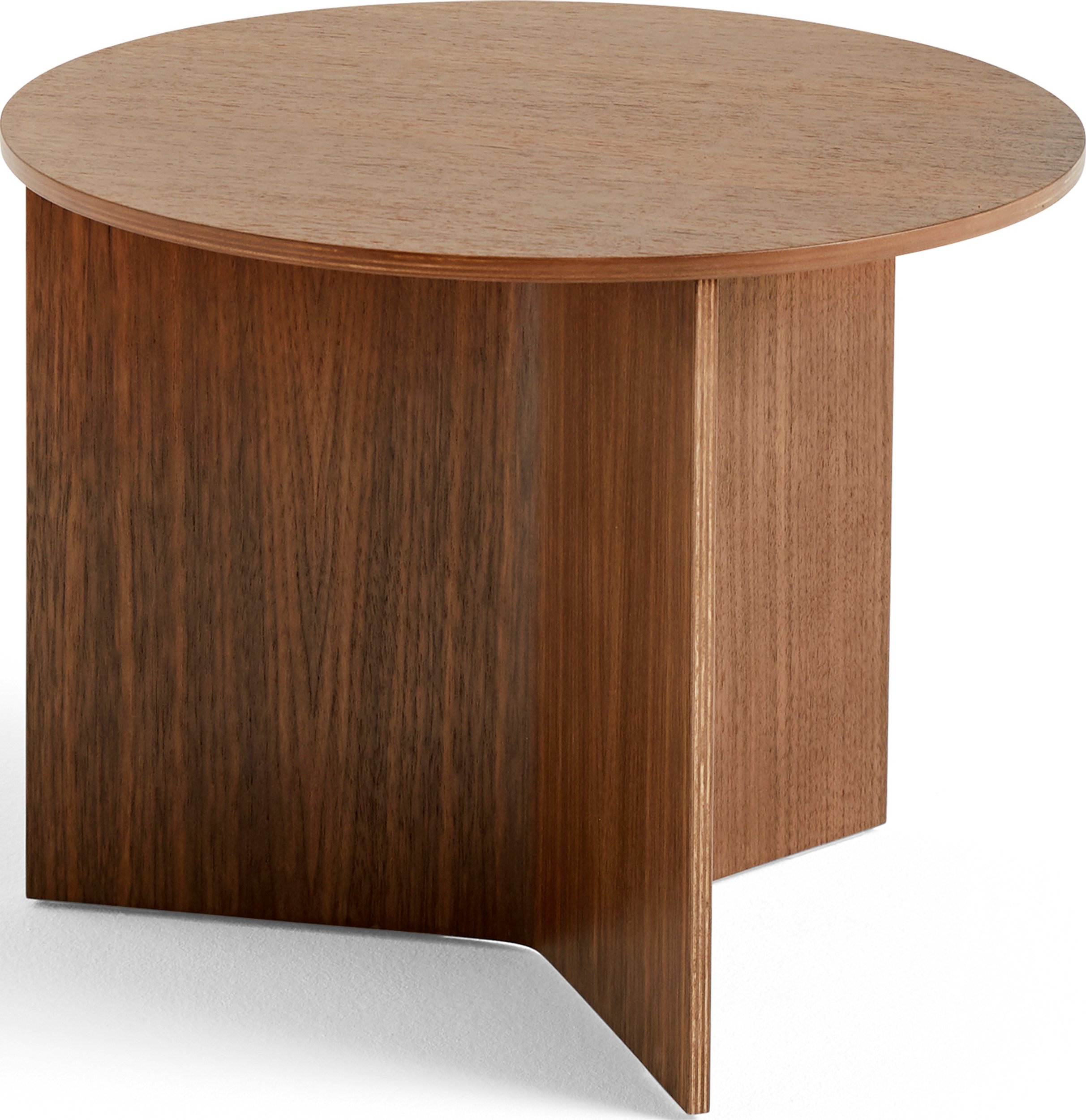 Stolik kawowy Slit okrągły 45 cm orzech drewniany