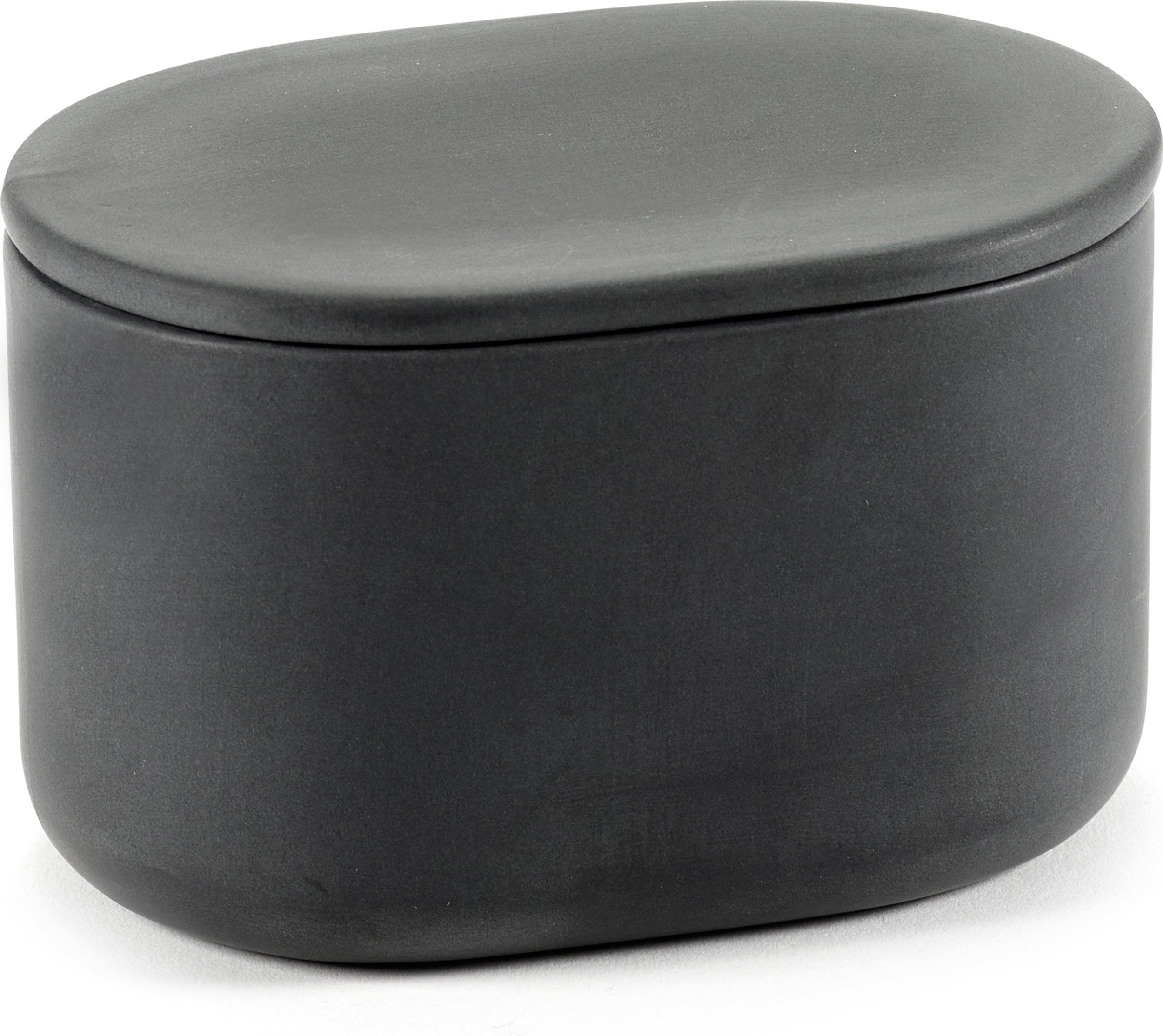 Pojemnik łazienkowy Cose owalny 6,5 cm ciemnoszary