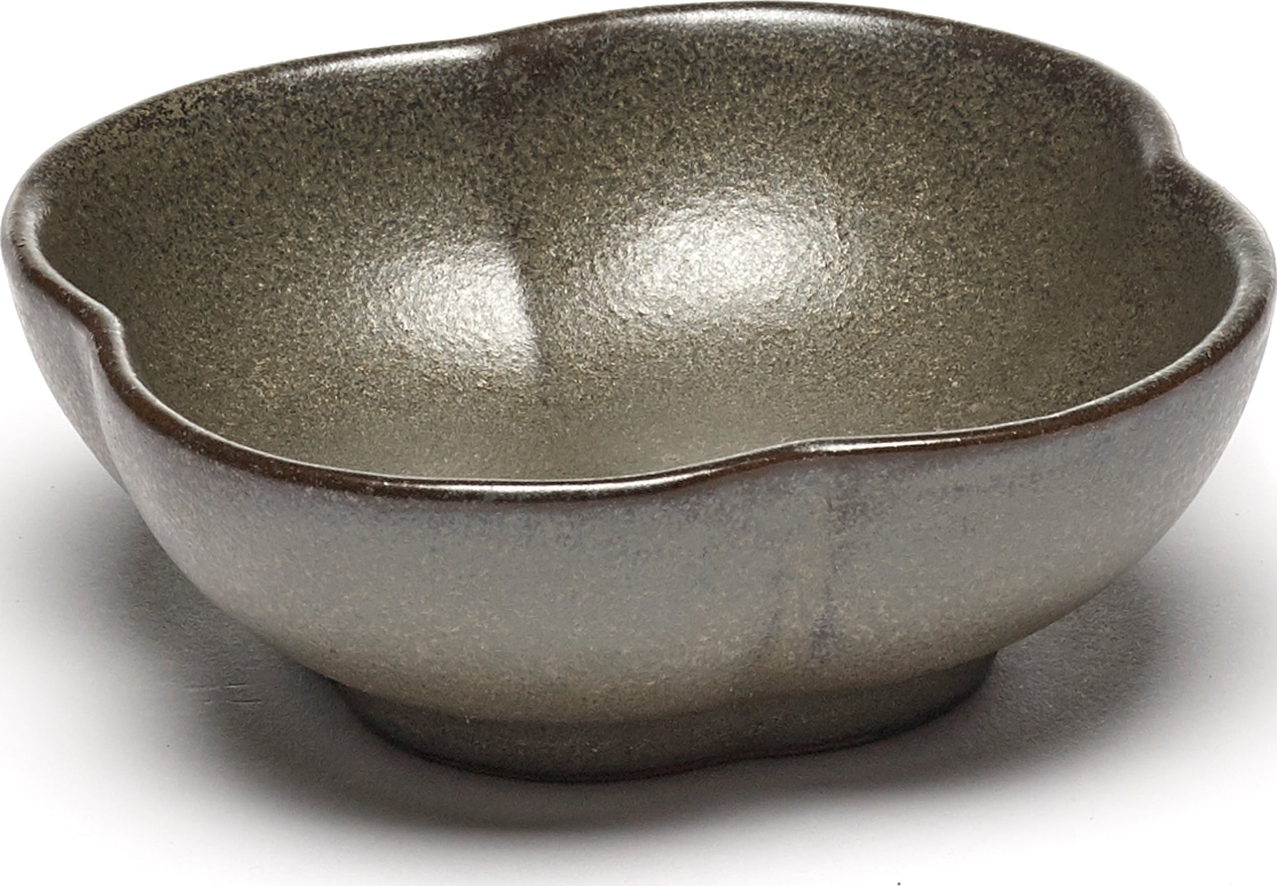 Miska Inku Ribbed 9 cm ciemnozielona