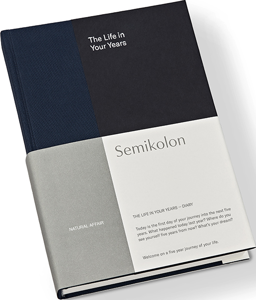 Notes Natural Affair 5-Year Journal A5 ciemnogranatowy