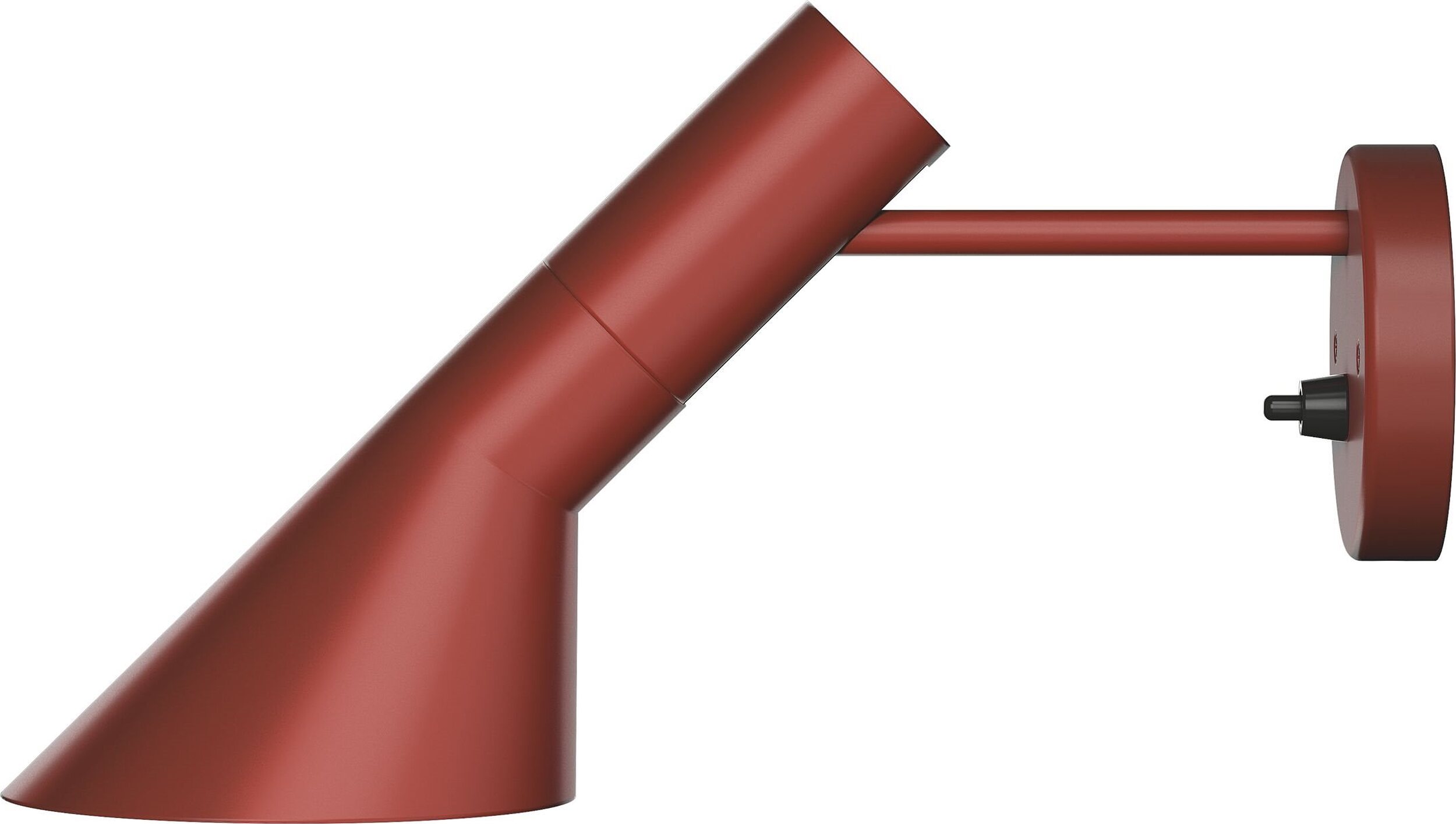 Kinkiet AJ rdzawa czerwień z włącznikiem, bez widocznego kabla