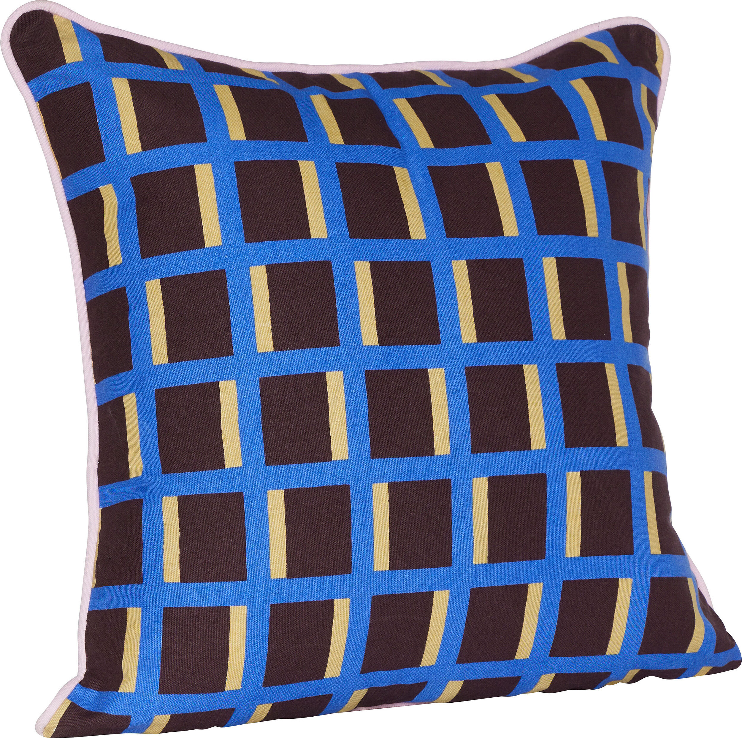 Poduszka dekoracyjna Agenda 50 x 50 cm niebiesko-brązowa