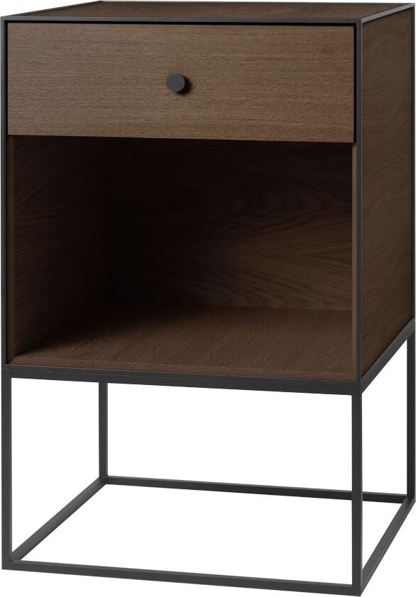 Szafka Frame 49 ciemny dąb na stelażu z szufladą