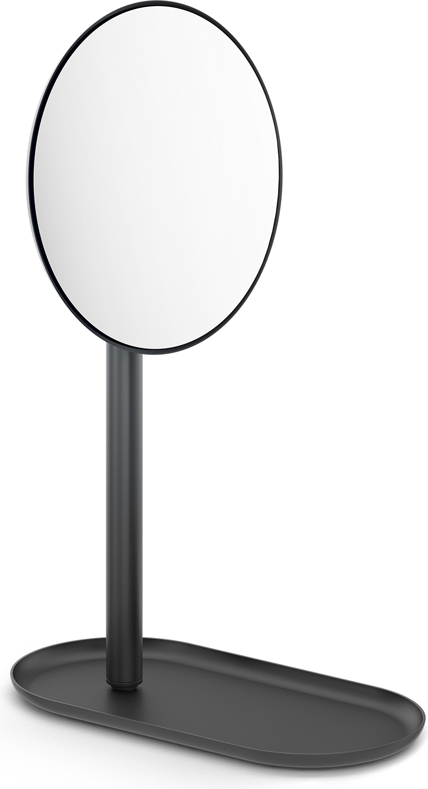 Lusterko kosmetyczne Olomo czarne z podstawką