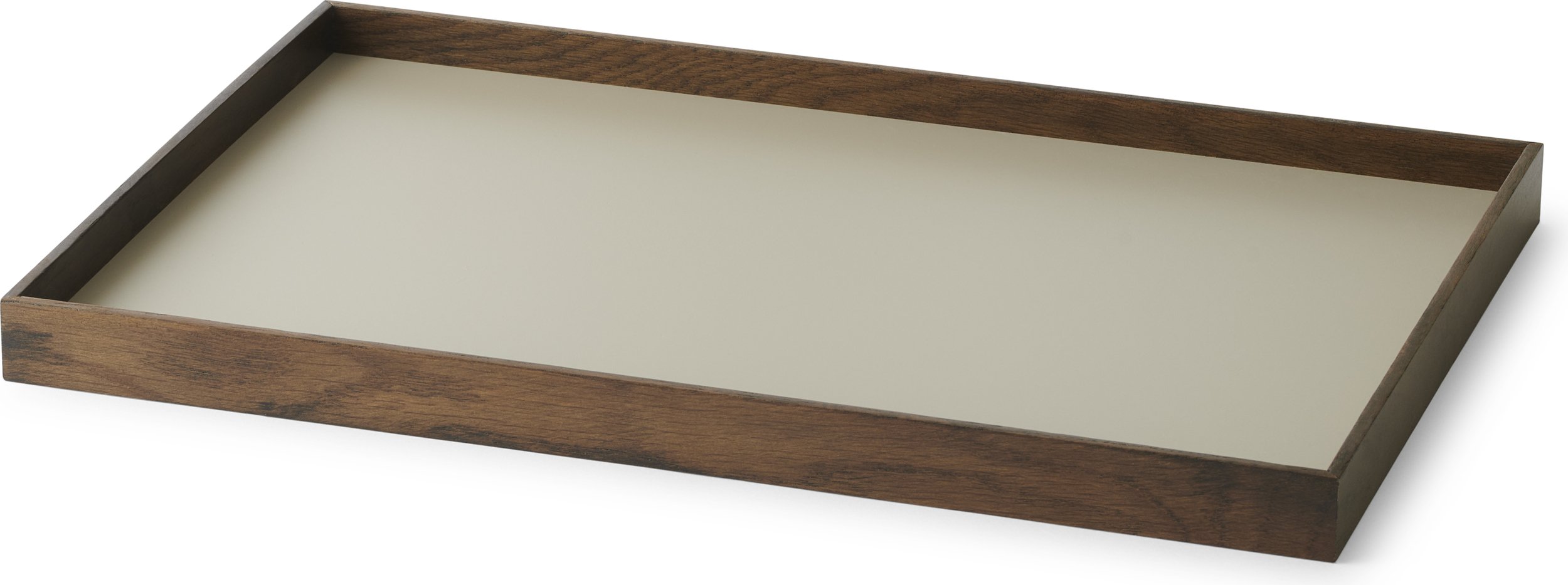 Taca dekoracyjna Frame M szara ciemny dąb