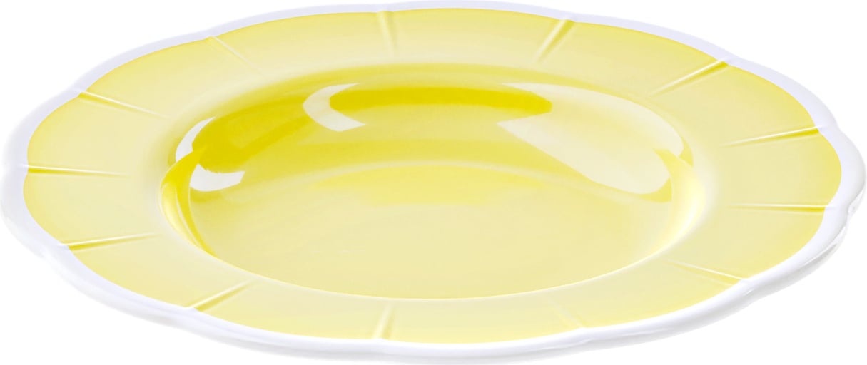 Talerz głęboki Flora 24 cm żółty
