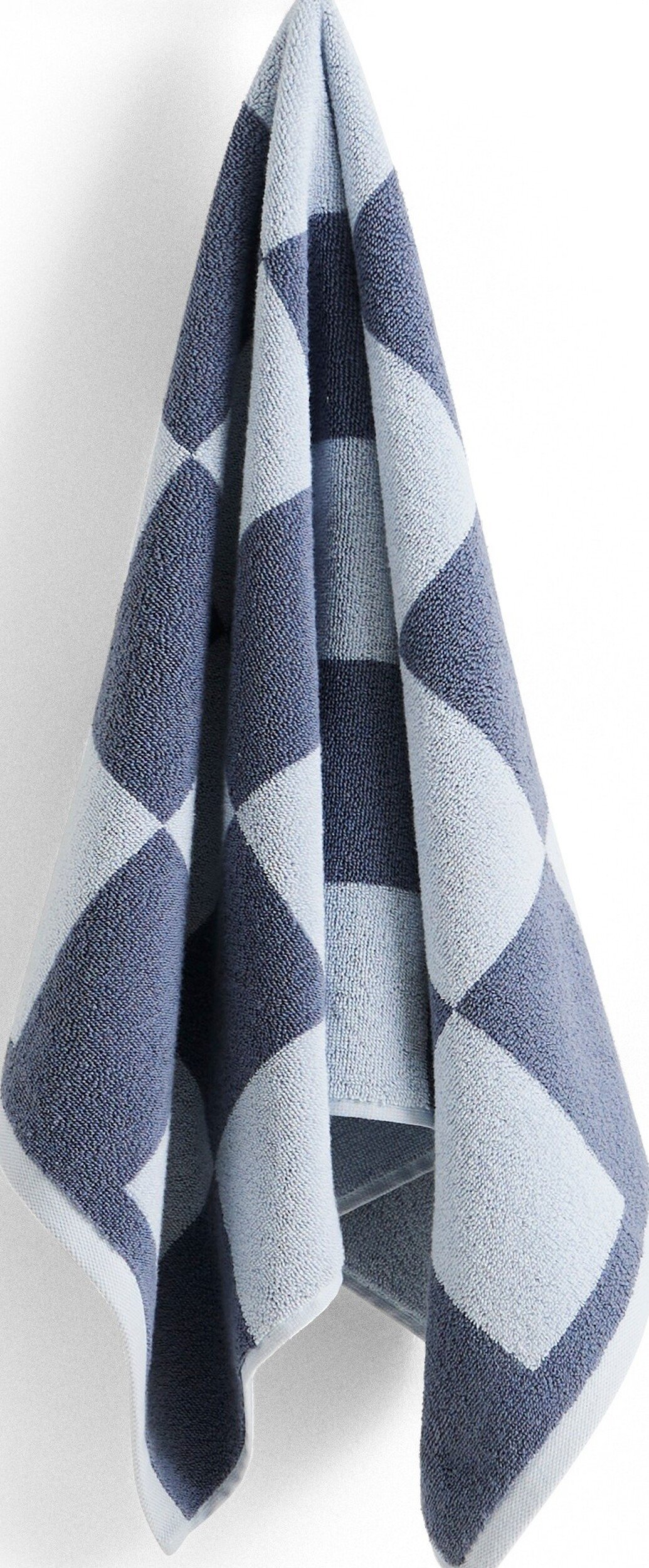 Ręcznik Check Organic 50 x 90 cm niebieski