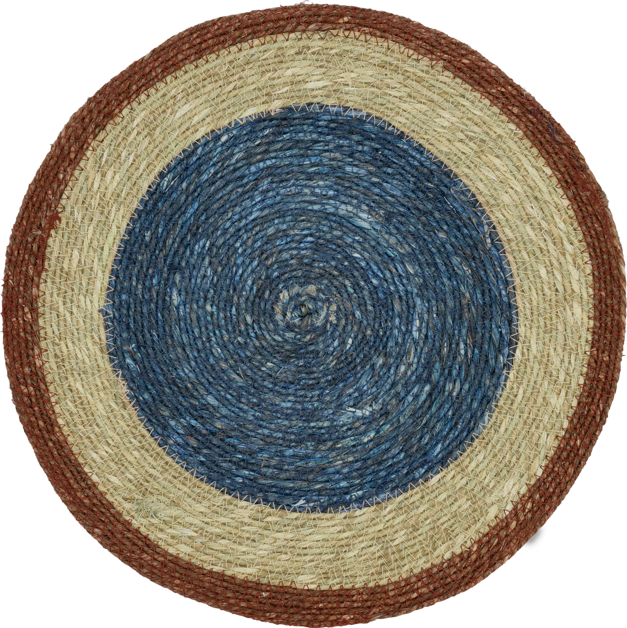 Podkładka pod talerz Sun 35 cm beżowo-niebieska