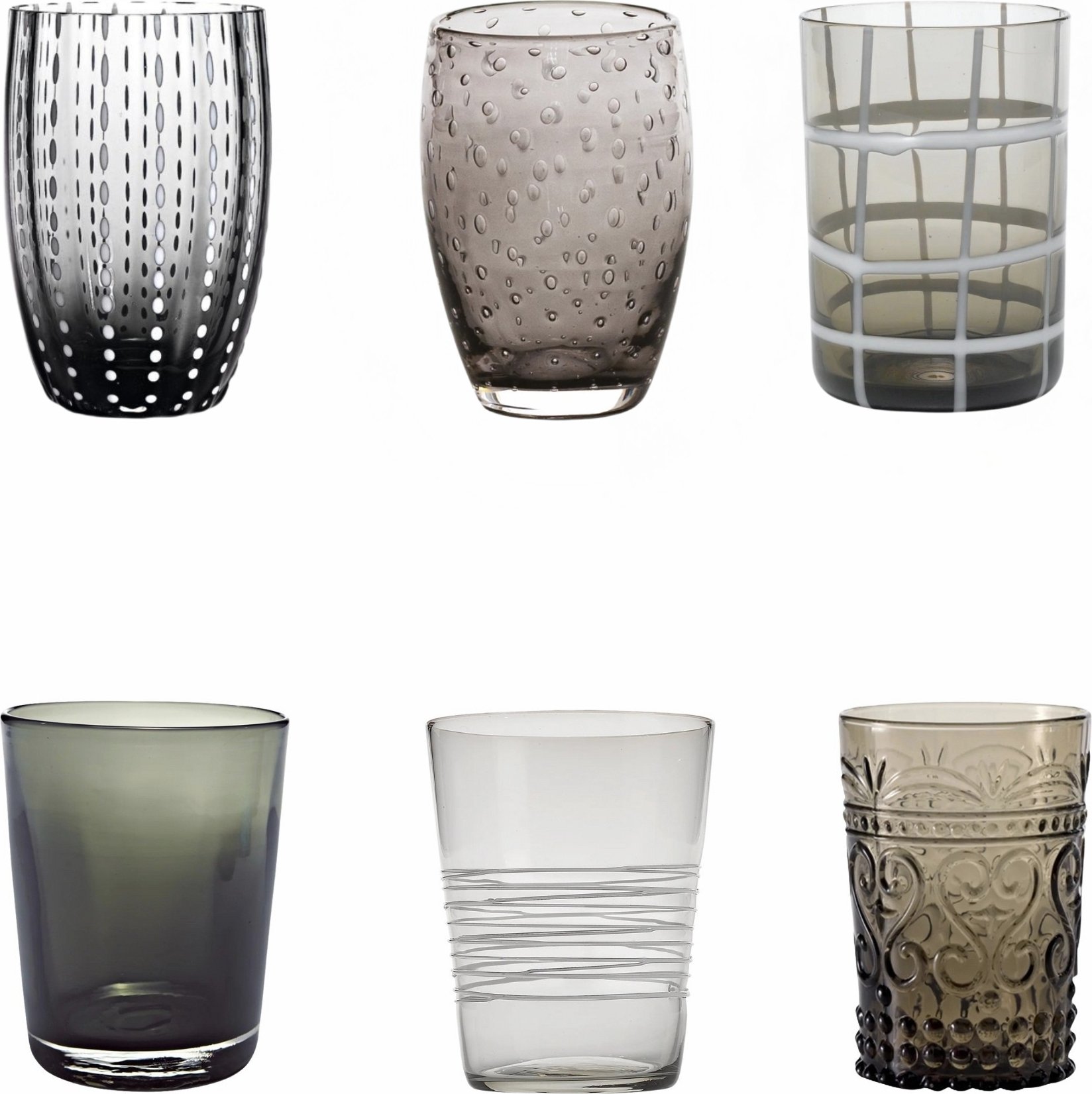 Szklanki Melting Pot szare 6 szt.