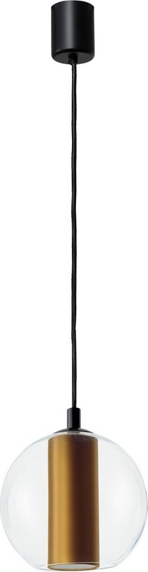 Lampa wisząca Merida S złota z czarnym mocowaniem