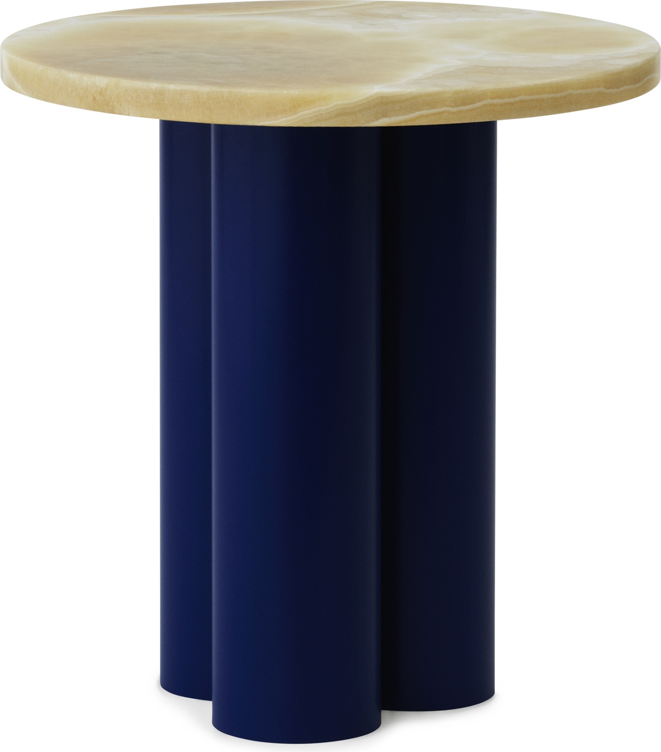 Stolik Dit Onyx Honey na niebieskich nogach