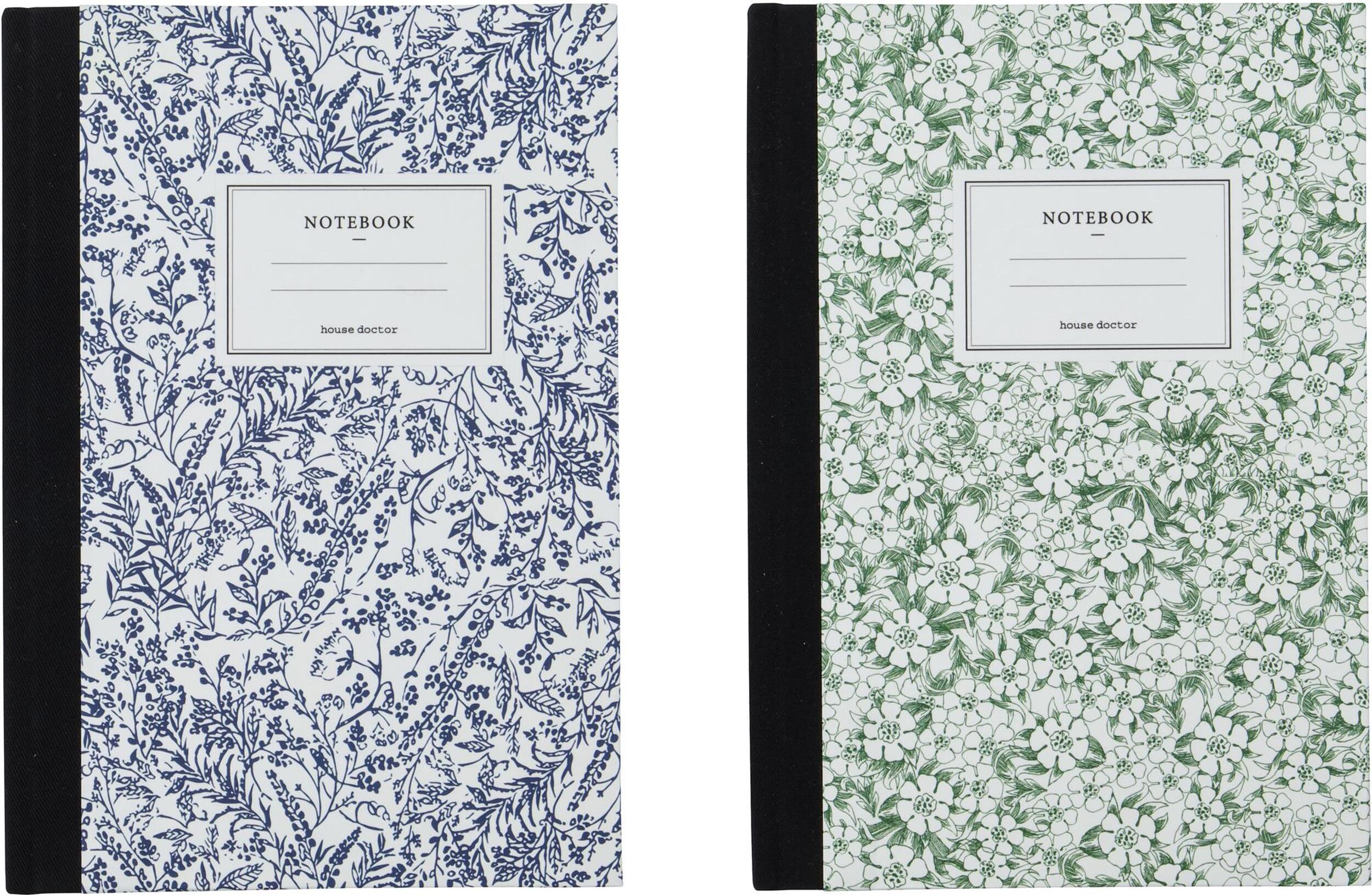 Notesy House Doctor zielone i niebieskie 2 szt.