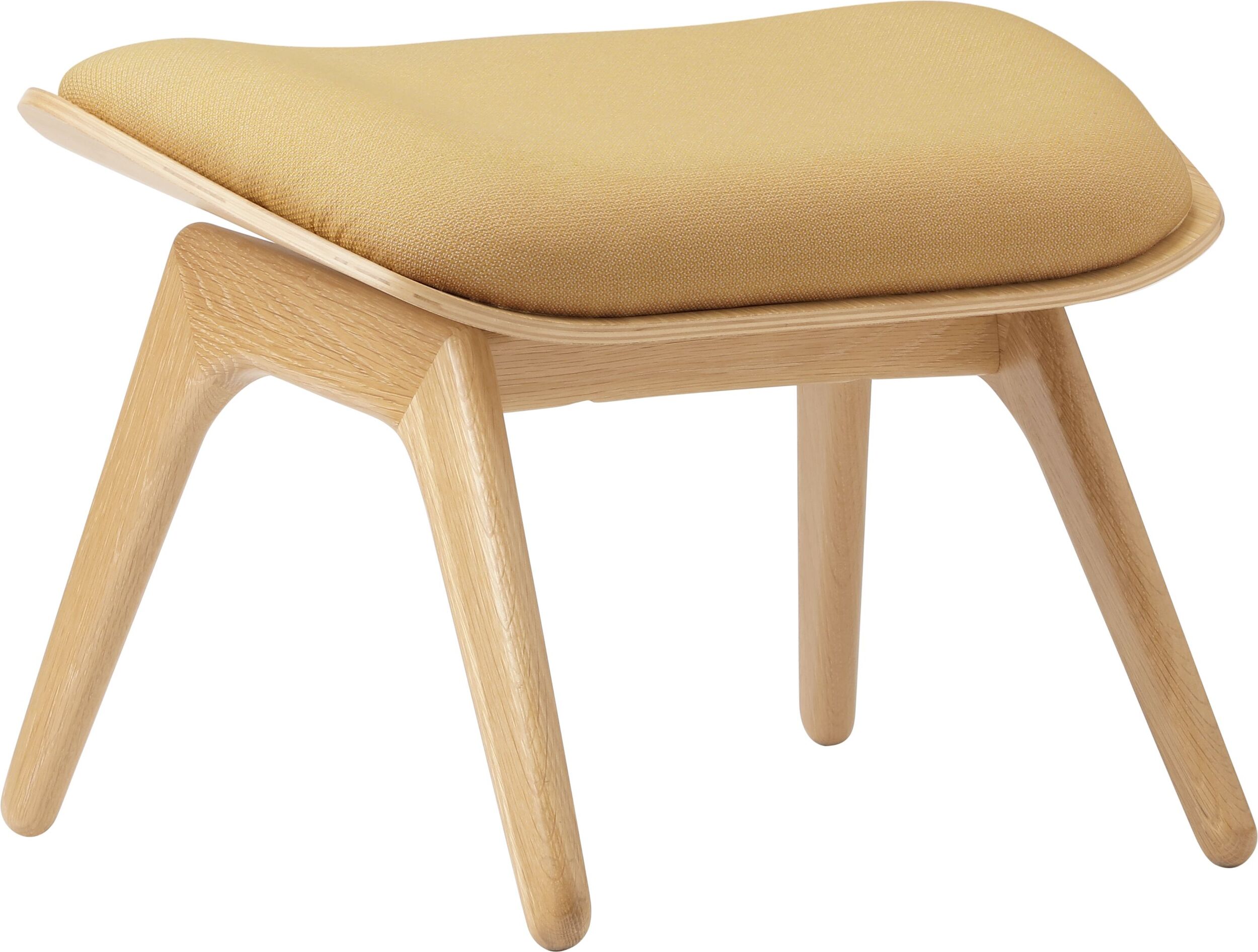 Podnóżek The Reader jasnobeżowy na dębowych nogach