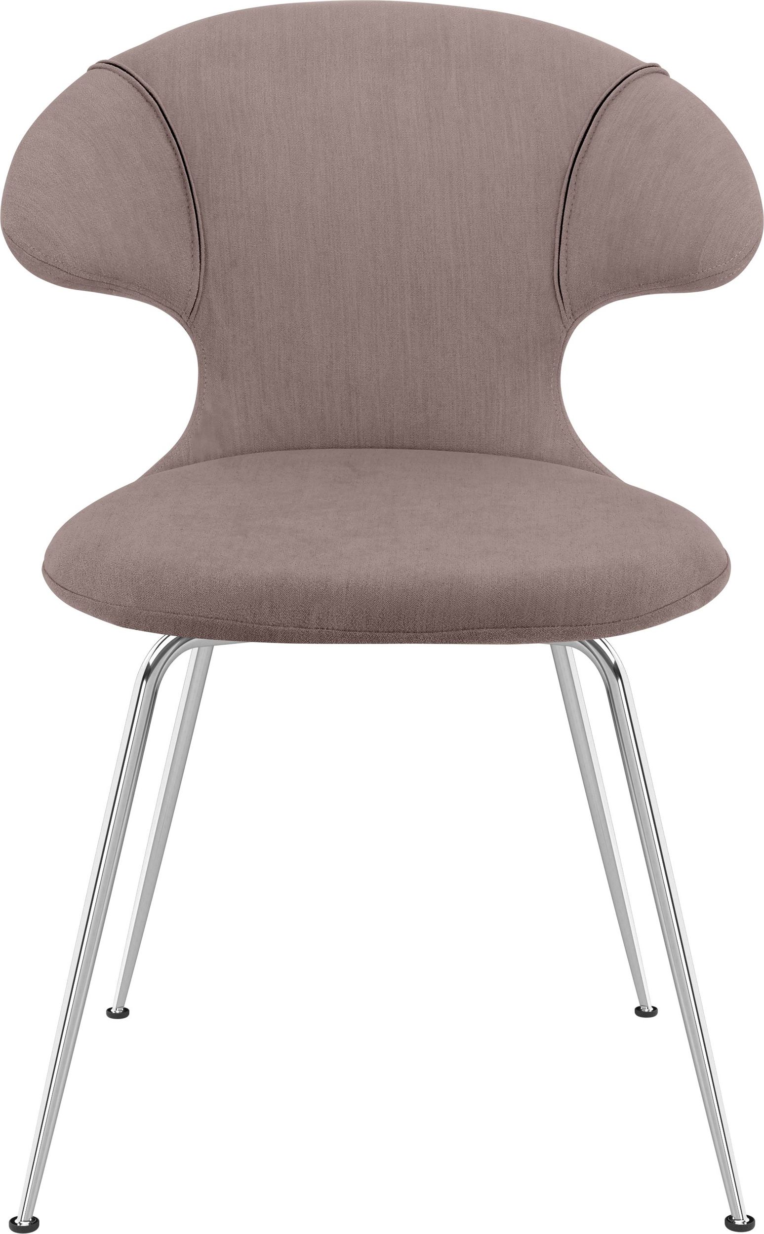Krzesło Time Flies brązowoszare na chromowanych nogach
