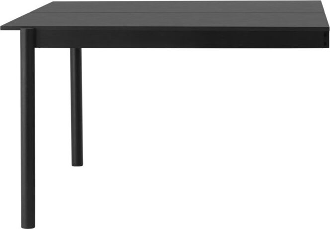 Moduł boczny stołu Linear System 120 cm czarny sklejka lakierowany