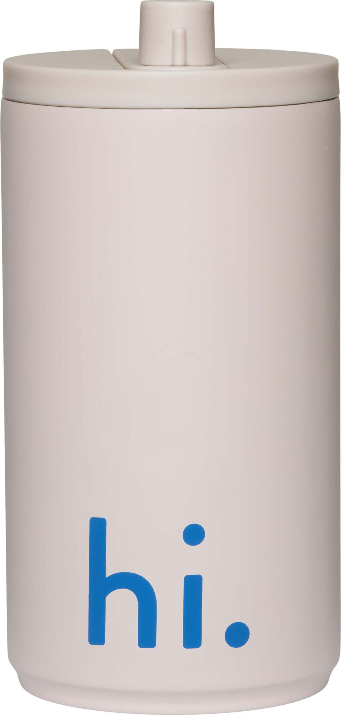 Kubek podróżny Design Letters Hi 350 ml beżowy