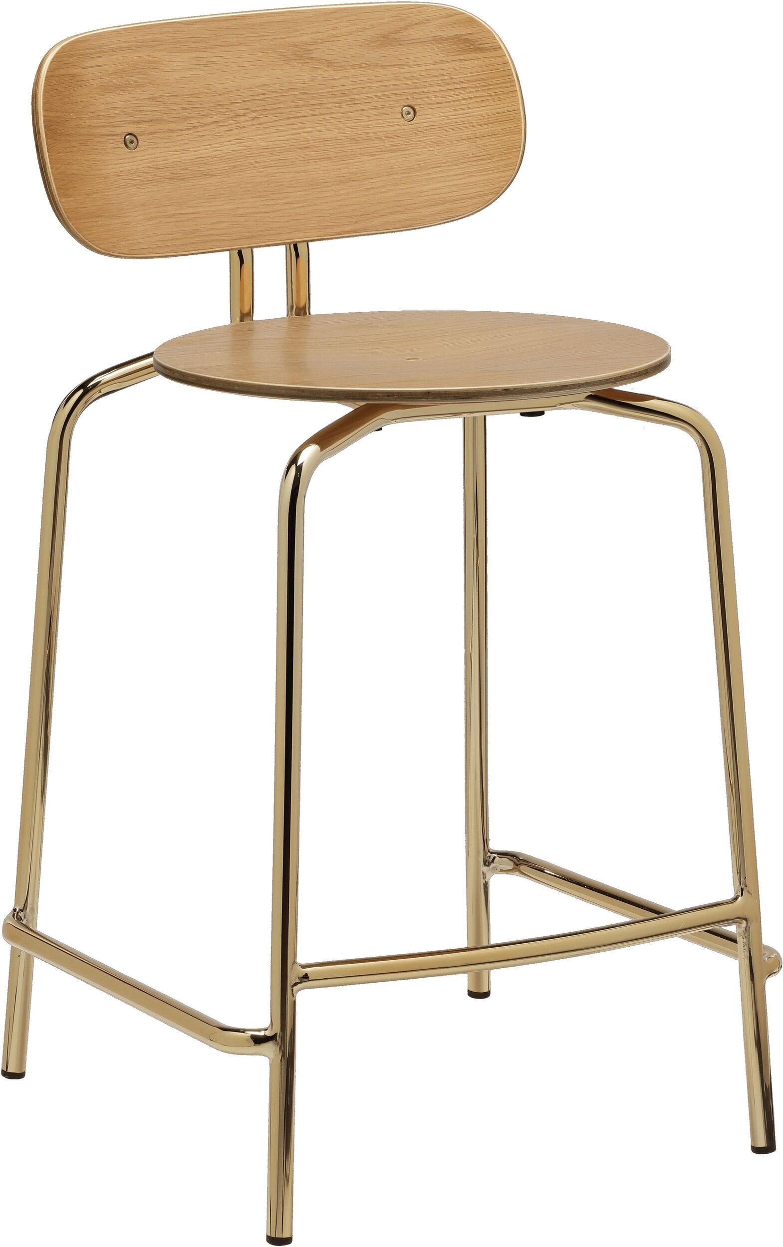 Krzesło Curious Counter na mosiężnych nogach