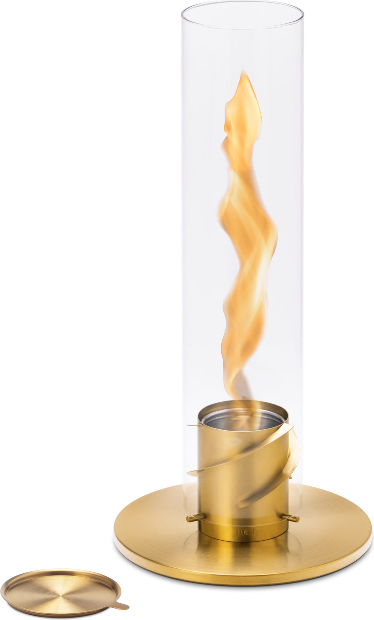 Latarnia Spin mała złota z podstawą