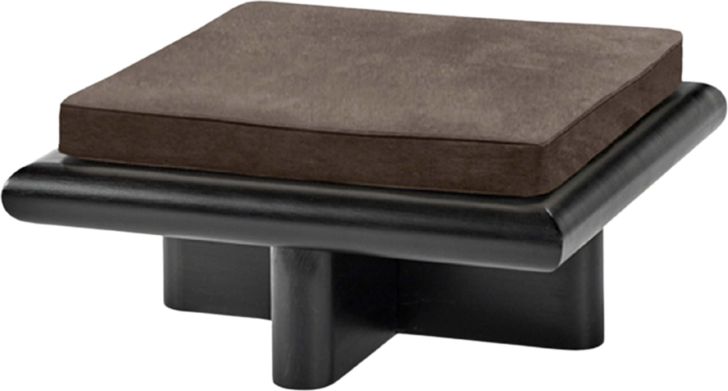 Puf Taka Velvet 72 cm brązowy drewno tulipanowca