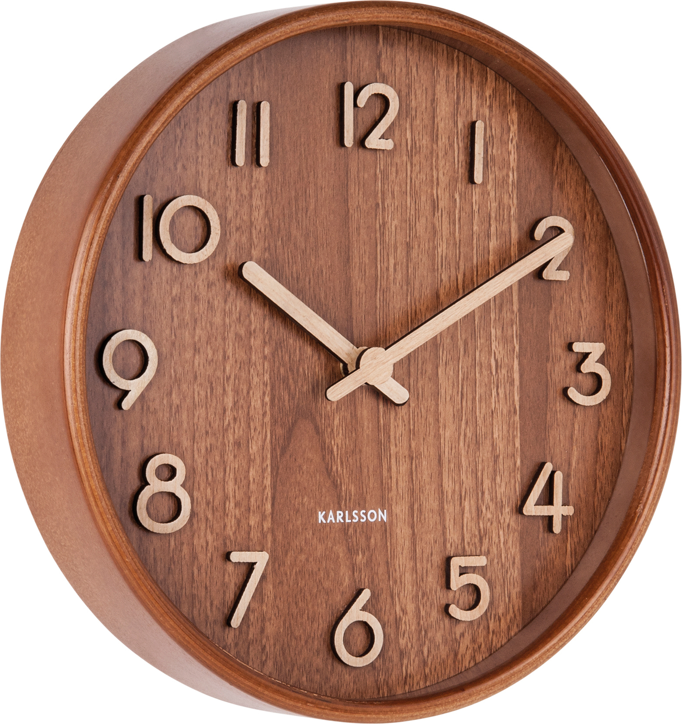 Zegar ścienny Pure mały ciemne drewno