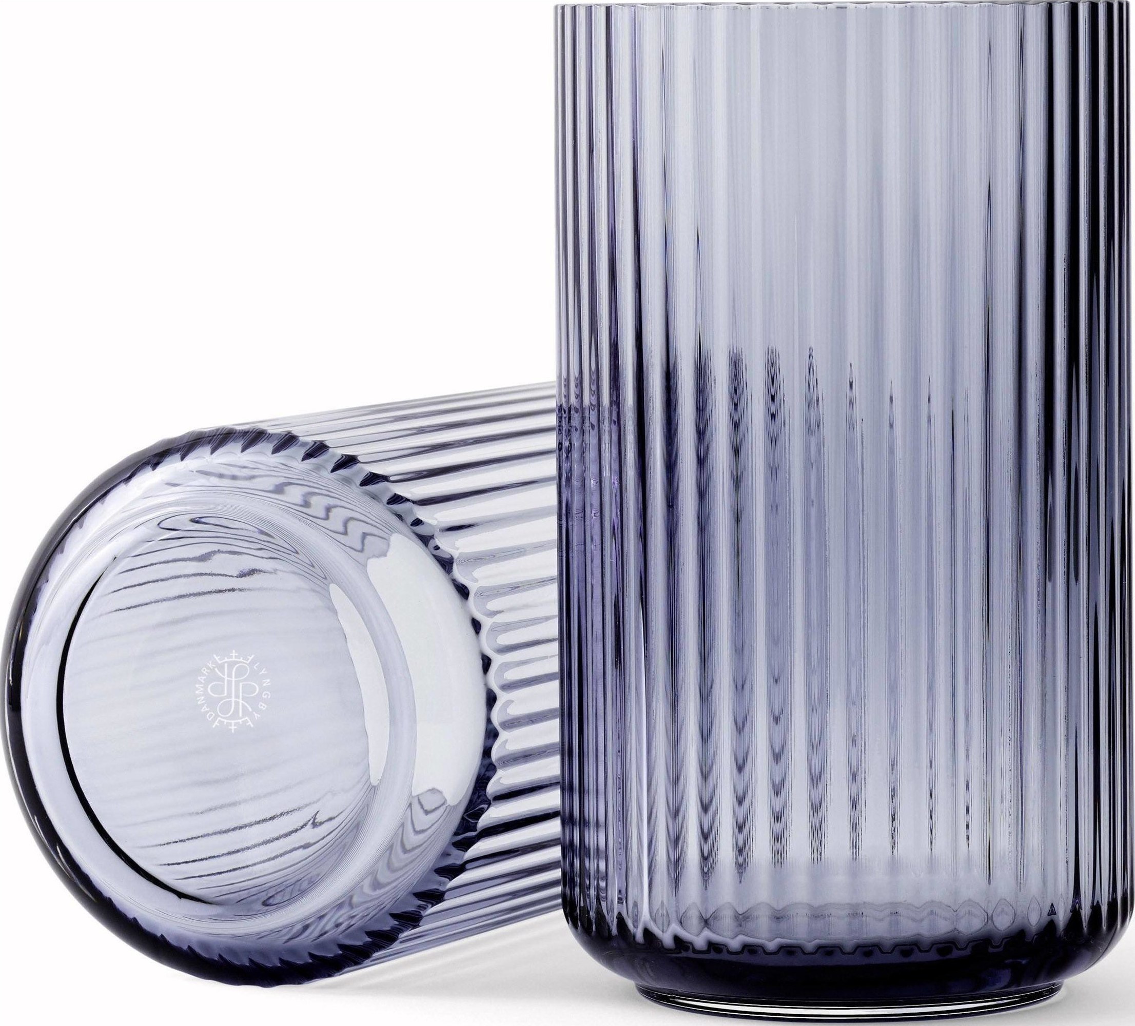 Wazon Lyngby 25 cm blue szklany