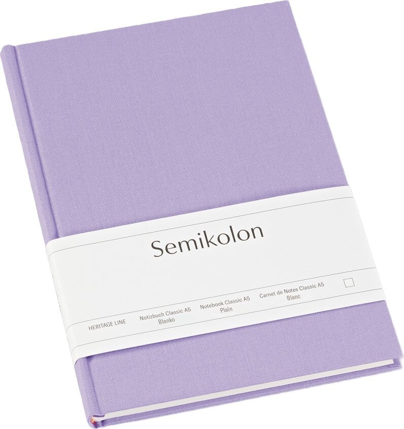 Notes gładki Uni Classic A5 liliowy