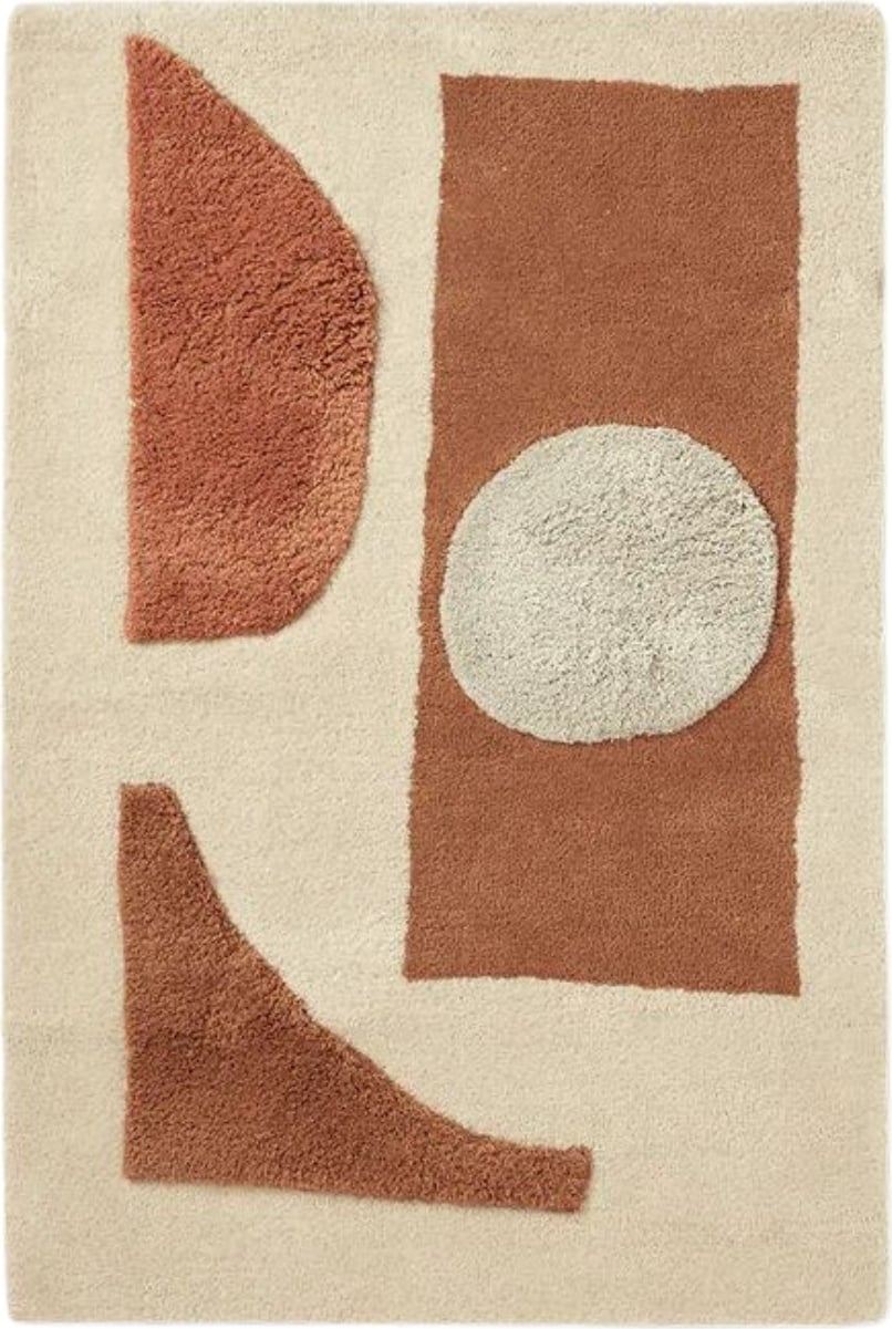 Dywan Bloco 80 x 120 cm jasnoróżowo-beżowy