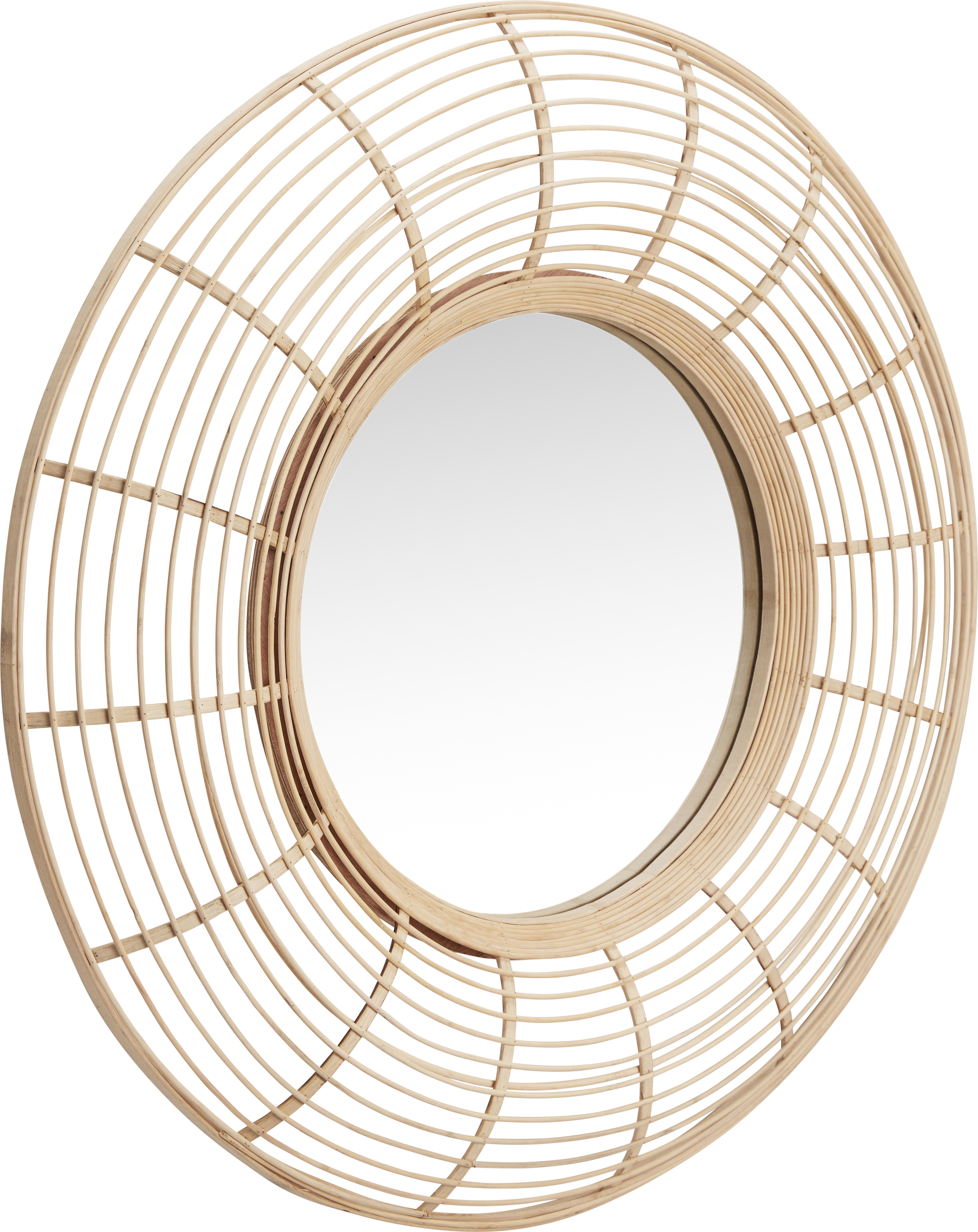 Lustro ścienne Charm 80 cm bambusowe
