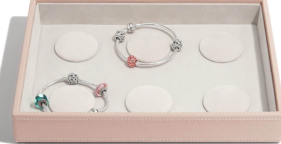 Szkatułka na bransoletki charms Stackers classic jasnoróżowa