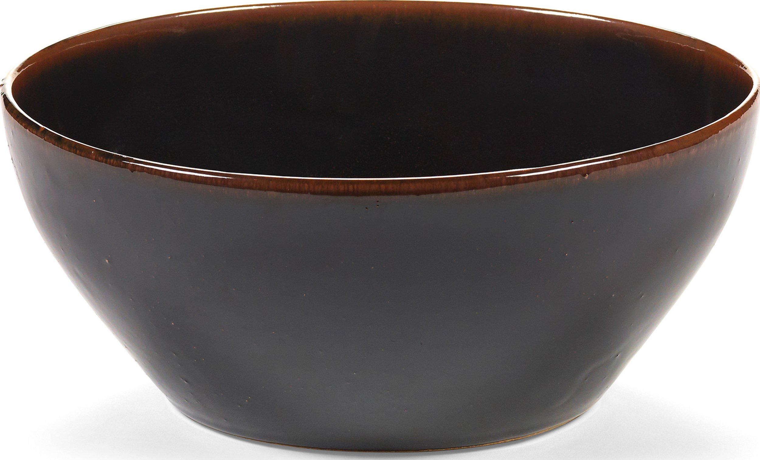 Misa do serwowania Out of Lines 25 cm brązowo-czarna