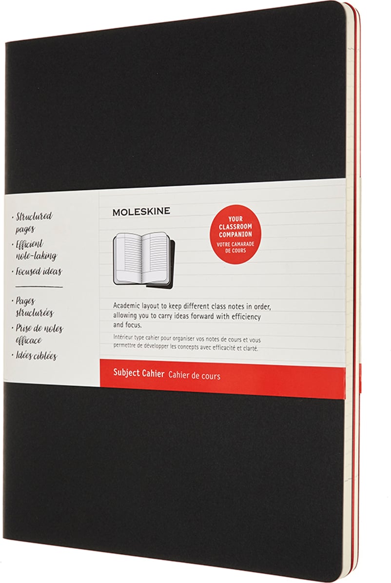 Zeszyty Moleskine Subject Cahier XXL 160 stron czarny i czerwony miękka oprawa 2 szt.