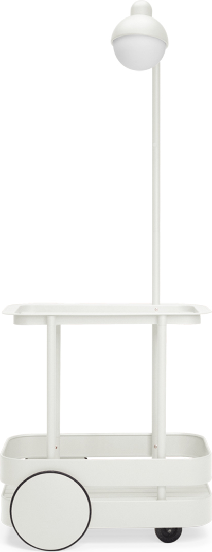 Stolik na kółkach Jolly jasnoszary z lampą