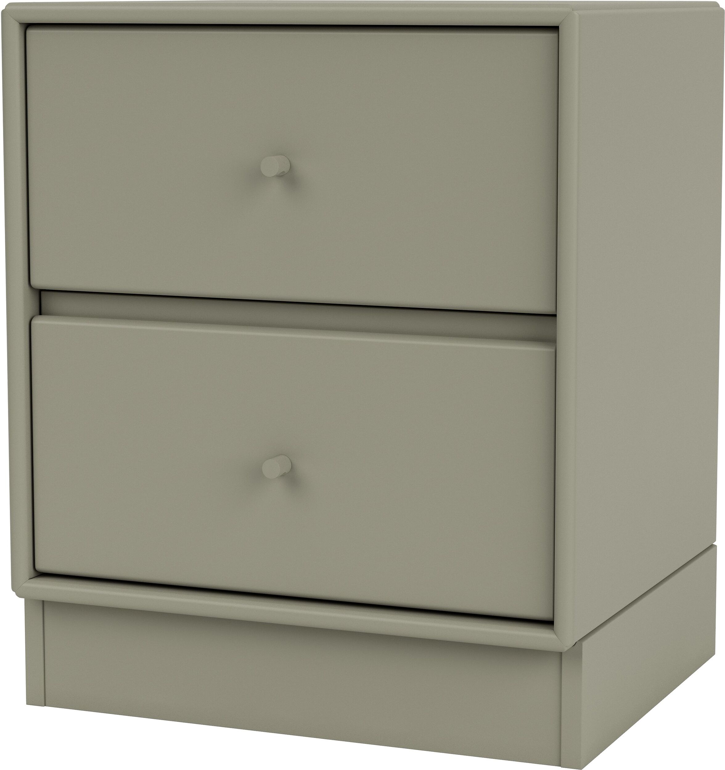 Szafka nocna Drift brązowozielona na cokole 7 cm