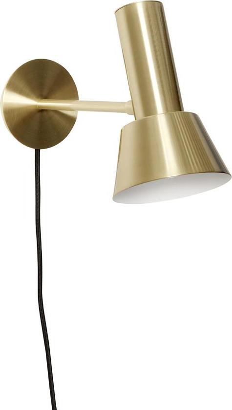 Kinkiet Hübsch 20 cm złoty metalowy