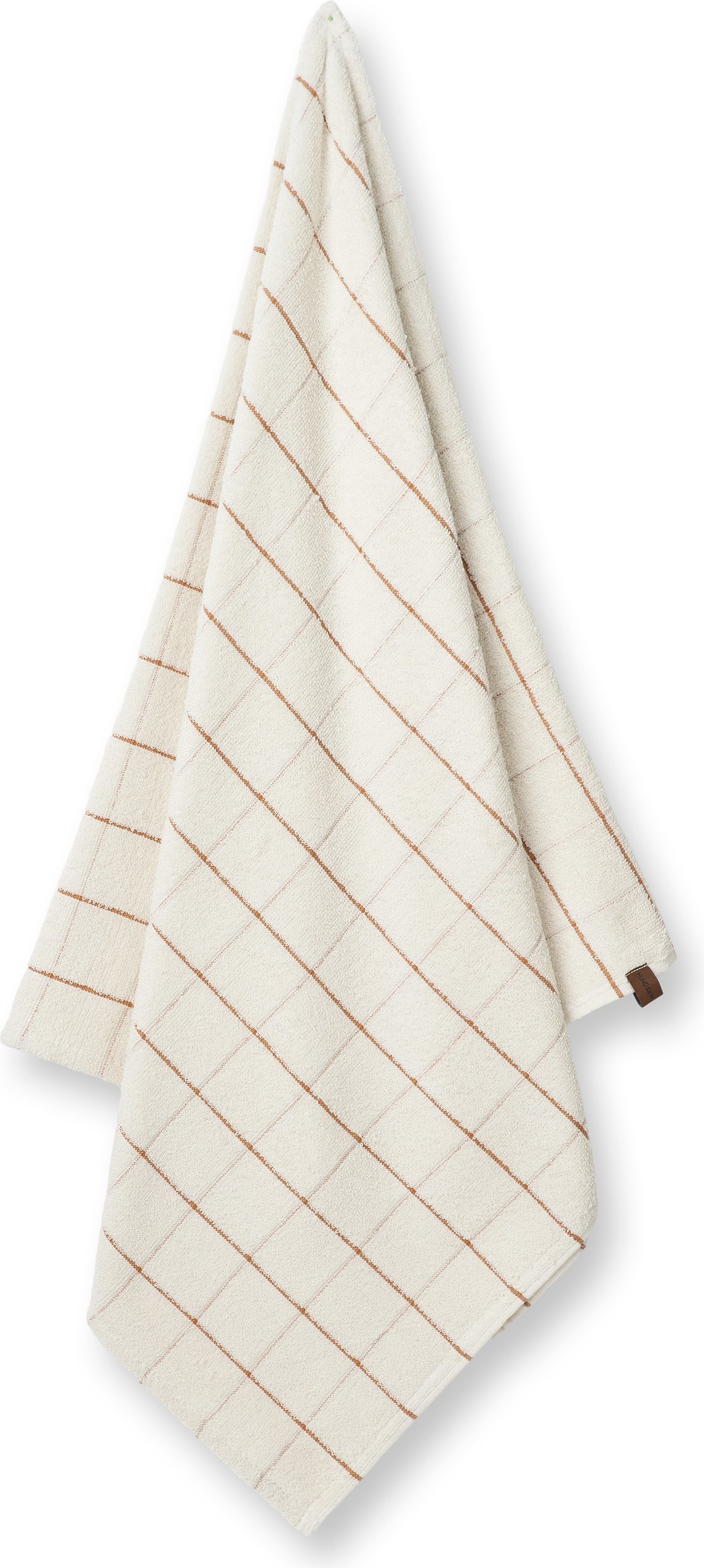 Ręcznik kąpielowy Humdakin Check 60 x 130 cm jasnobrązowy