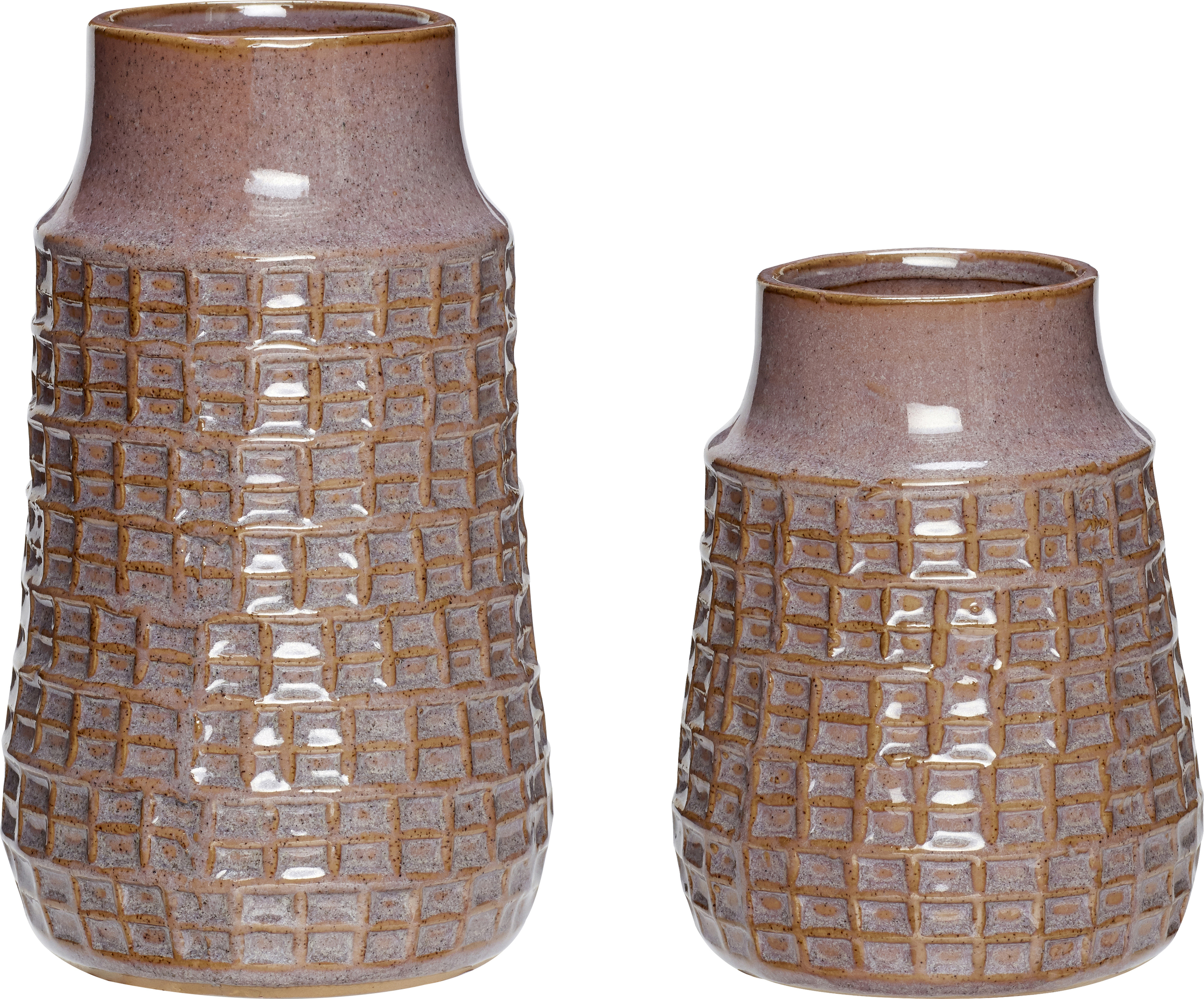 Wazon Hübsch 671109 fioletowy 2 szt.