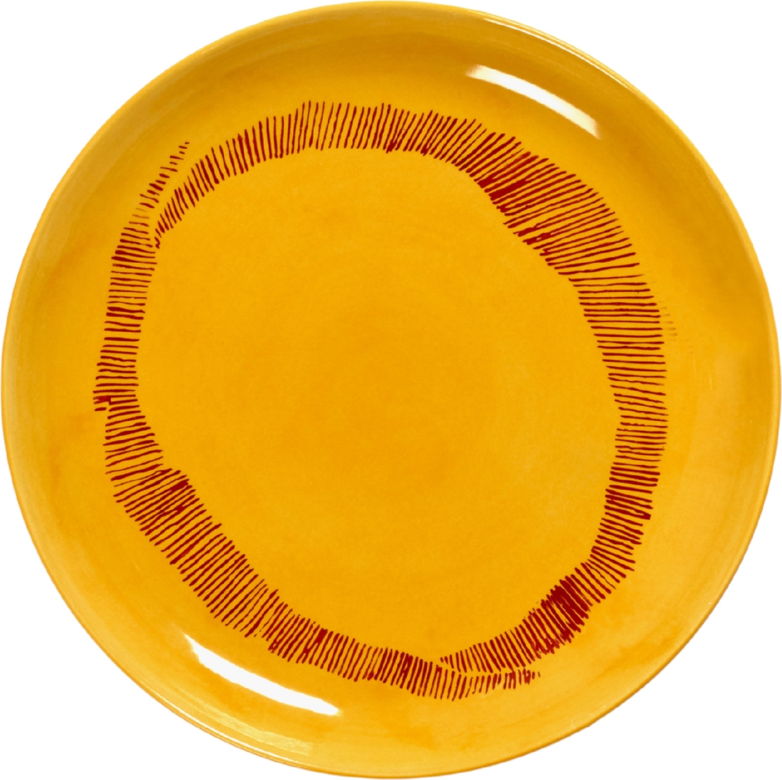 Talerz śniadaniowy Feast 19 cm żółto-czerwony