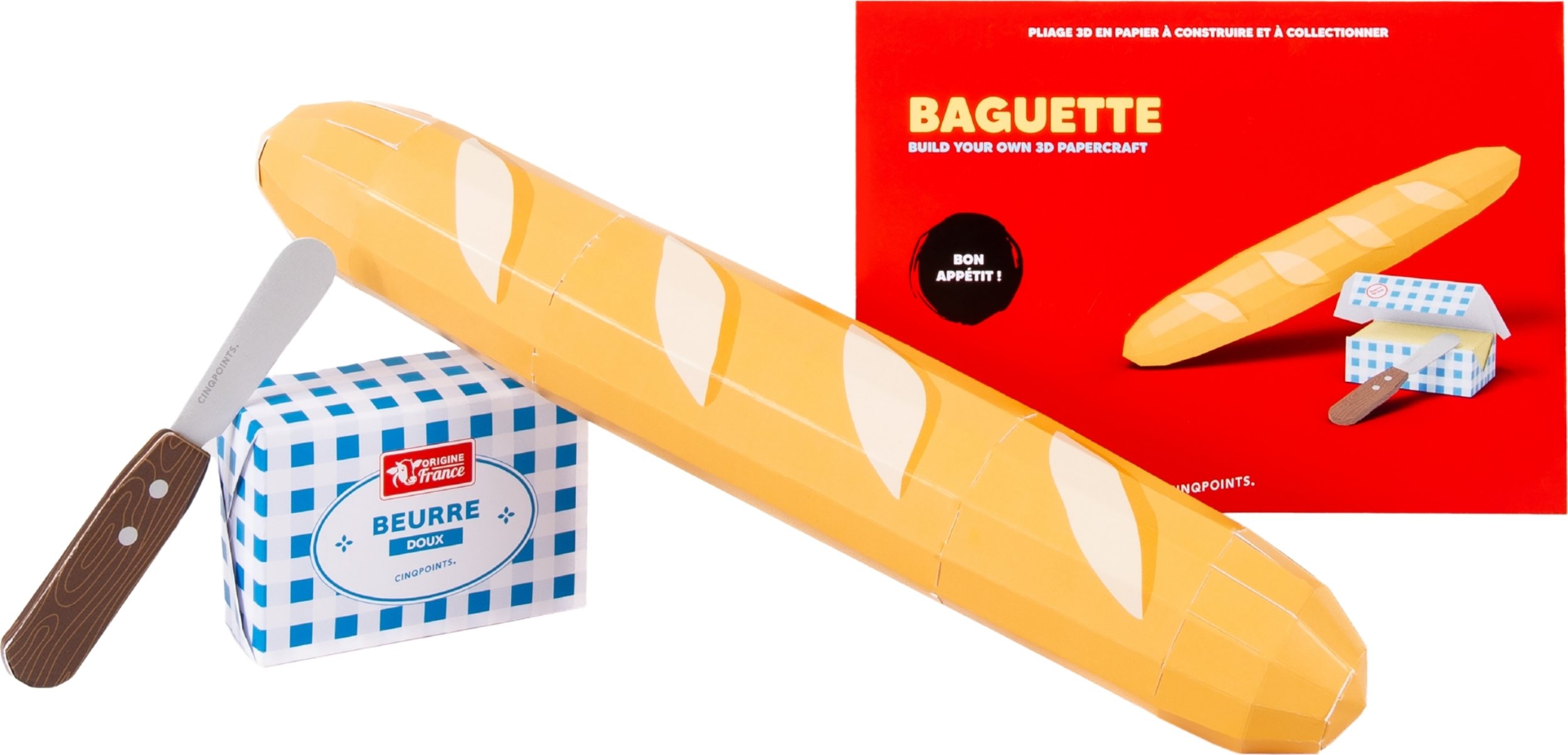 Zestaw do składania z papieru Paperfood Baguette